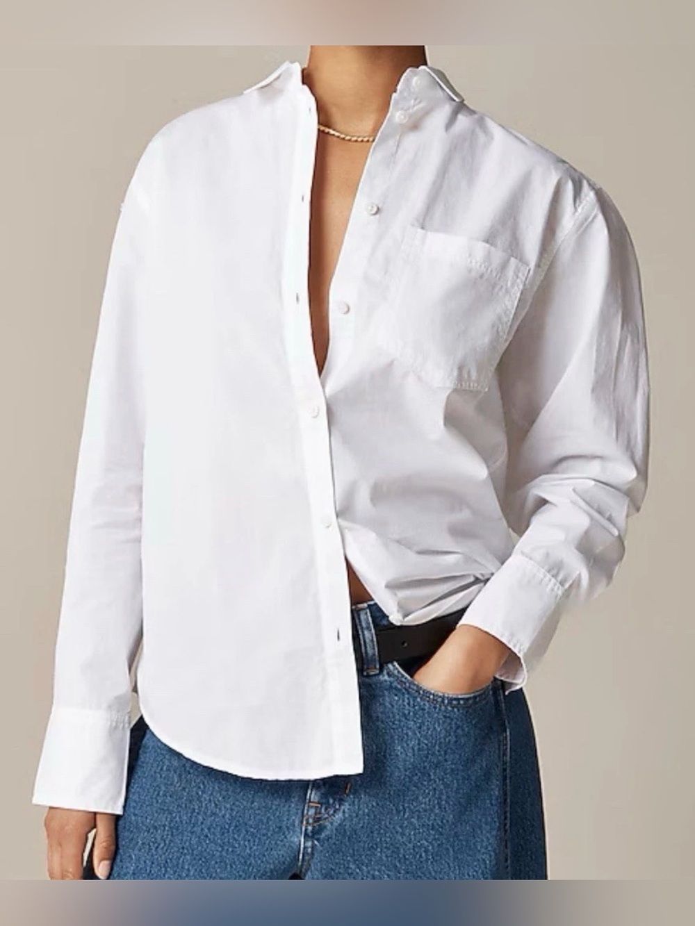 J.Crew Garon Classic Shirt In Cotton Poplin Nwt Size 10
